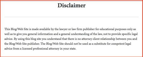 legal disclaimer templates examples   termly
