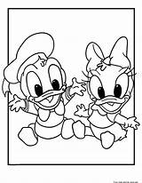 Donald Duck Daisy Disney Coloring Pages Baby Printable sketch template
