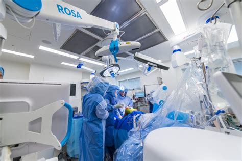 rosa the robot assists doctor with knee replacement surgery in canberra