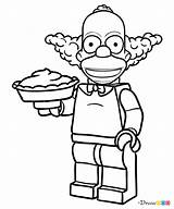 Lego Krusty Clown Simpsons Draw Webmaster автором обновлено July Drawdoo sketch template