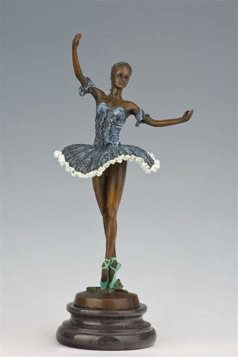 figurine art ballerina sculpture figurine bronze art bs  arte