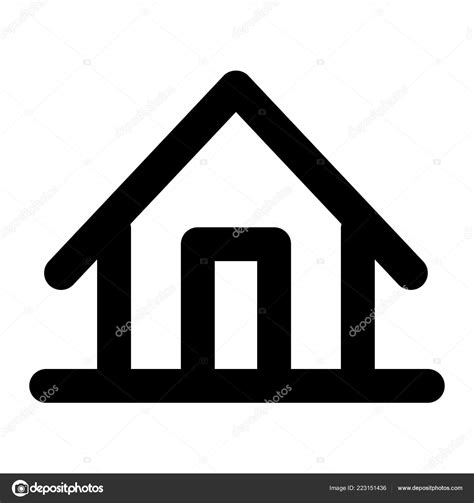 house icon outline style stock vector  nsit