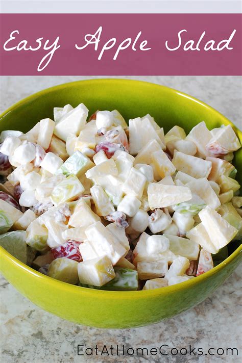 easy apple salad eat  home