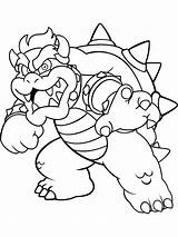 Bowser Mario sketch template
