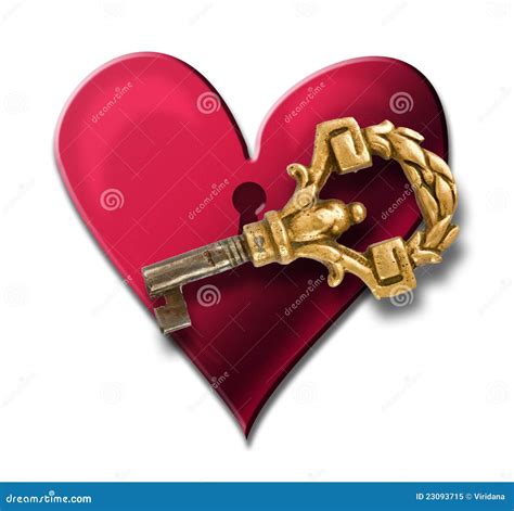 key   heart stock illustration illustration  rust
