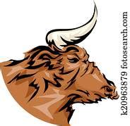 mascot bull vector cartoon illustra clipart  fotosearch