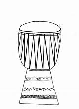 Coloriage Djembe Ohbq Afrique sketch template