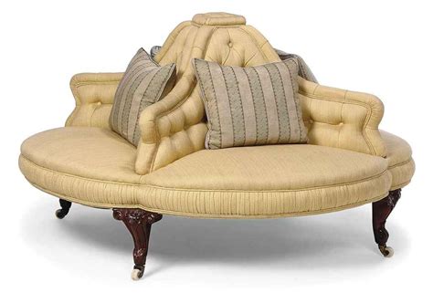 mid victorian walnut conversation sofa  quarter  century sofa furniture