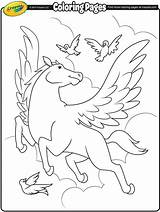 Pegasus Crayola Printable Papers Unicorns Selina Mystical Mythical Fenech Colouring sketch template
