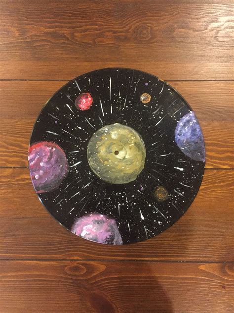 space record vinyl record art acrylic art art projects