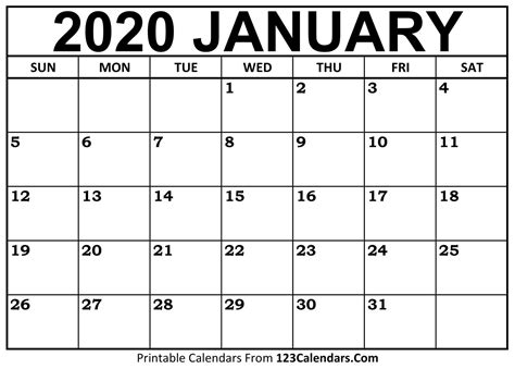 printable calendar weekdays  calendar template