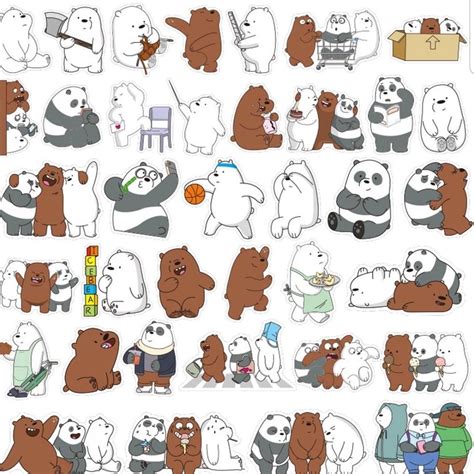 bare bears stickers hobbies toys stationery craft craft