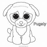Beanie Boos Xcolorings Plushy Corky Maddie Moonlight Fantasia Pugsly Educative sketch template