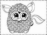 Furby Coloring Pages Boom Colouring Kids Crafts Color Visit Printable Cute sketch template