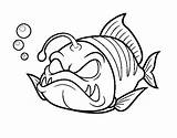 Fish Coloring Lantern Horned Para Dibujo Pez Colorear Coloringcrew Hayvan Seç Pano Online sketch template