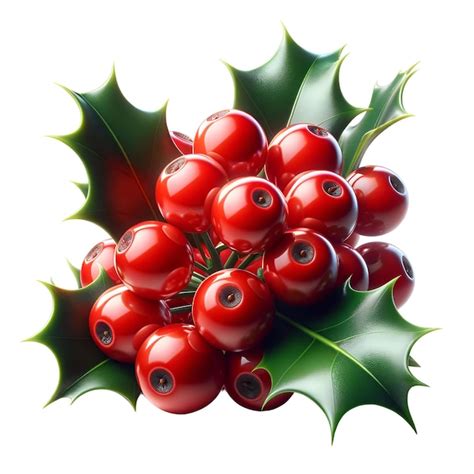 premium psd christmas holly berry