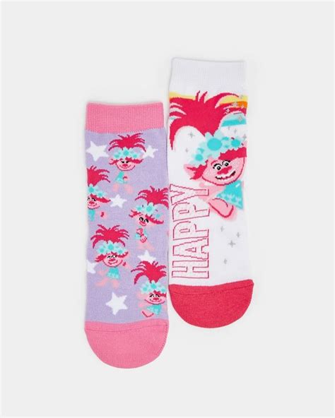 Dunnes Stores Hot Pink Trolls Socks Pack Of 2
