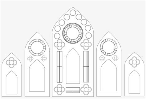 stained glass window template  blank stained glass window