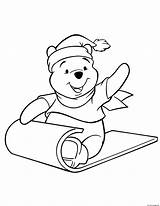 Pooh Winnie Coloring Christmas Pages Disney Cartoon Printable Printables Kids Sled Books Colouring Bear Grinch Hubpages Winter Baby Adult Print sketch template