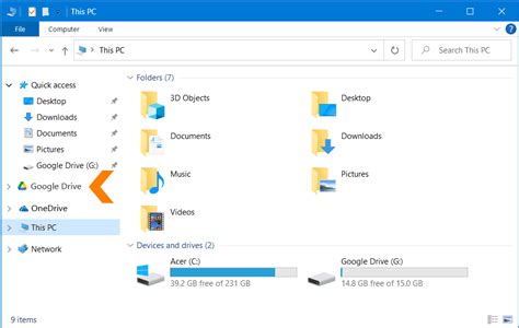 add google drive   file explorer sidebar  windows  digitional