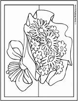 Coloring Flower Pages Bouquet Daisies Asters Pdf Print Colorwithfuzzy sketch template