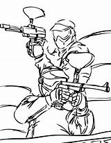 Paintball Coloring Pages Gun Template sketch template