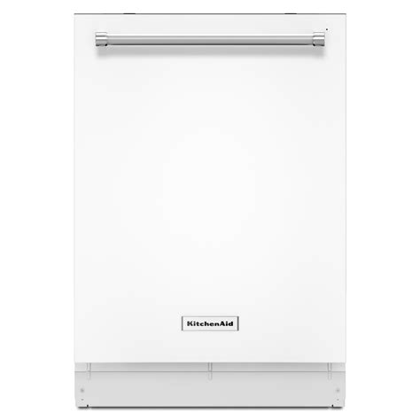 kitchenaid kdteewh  top control built  dishwasher white