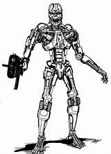 Terminator Endoskeleton sketch template