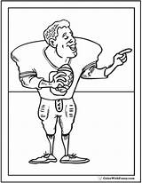 Coloring Football Pages Quarterback Print Colorwithfuzzy Pdf sketch template