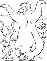 Coloring Pages Cartoon Kids Baloo Jungle Book Necessities Bare Mowgli Mogli Disney Dancing Draw Visit Will La Et Visiter Singing sketch template