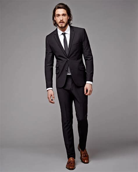 italian style black wedding suits  men tailor  slim fit