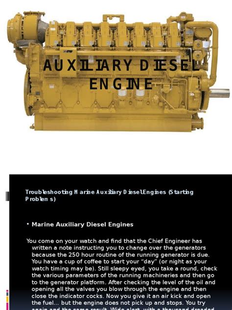 auxiliary diesel engine diesel engine pump
