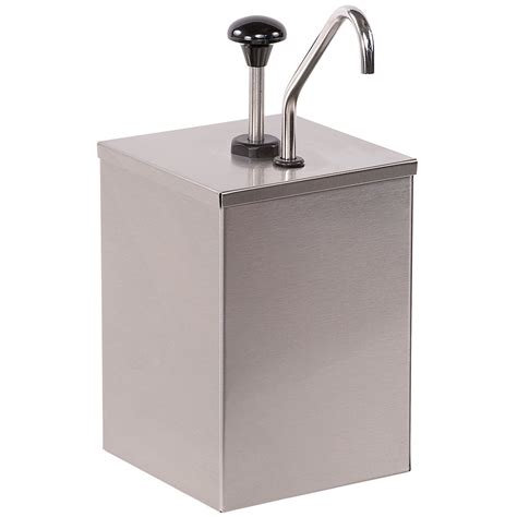 carlisle  high volume condiment dispenser  stainless steel pump