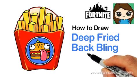 draw deep fried  bling easy fortnite durr burger youtube