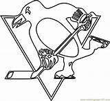 Pittsburgh Penguins Coloring Pages Logo Print Getcolorings Printable sketch template