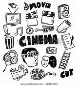 Movie Doodles Doodle Themed Shutterstock Visitar sketch template
