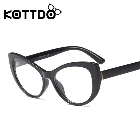 2020 wholesale kottdo fashion sexy cat eye glasses frame women plain