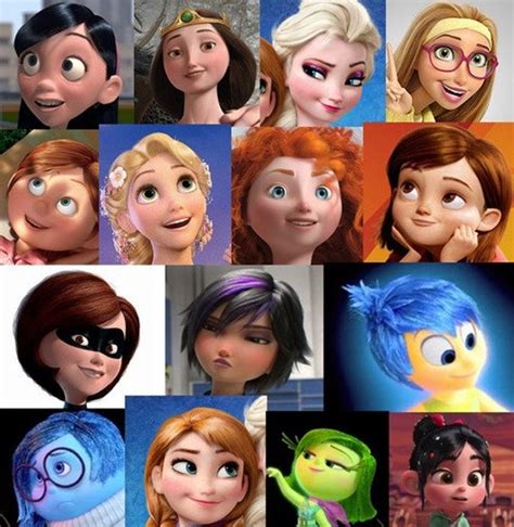 Every Female Character In Every Disney Pixar Animated Movie From The