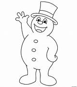 Frosty Bonhomme Neige Coloriage Snowmen sketch template