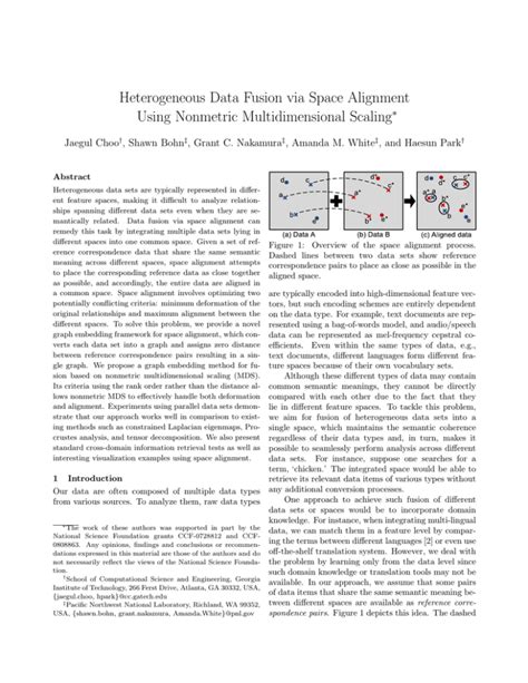 heterogeneous data fusion  space alignment  nonmetric