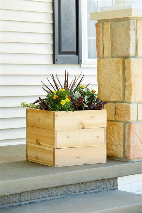 upgrade  container garden   custom planter box diy wood