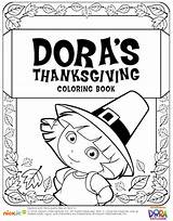 Thanksgiving Coloring Pages Dora Kids Book Color Kid Printables Sheets Printable Easy Preschool Disney Read Holiday sketch template