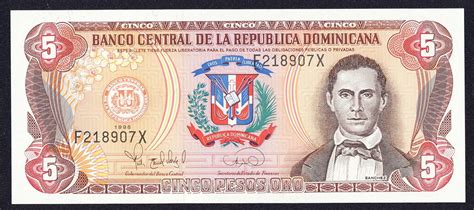 dominican republic 5 pesos oro banknote 1996 francisco del rosario