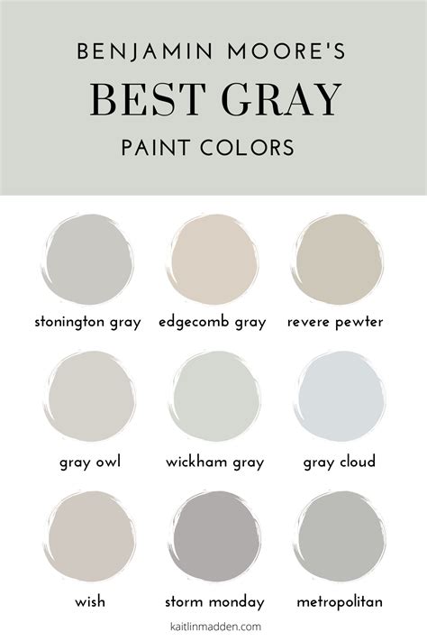 benjamin moore gray paint colors