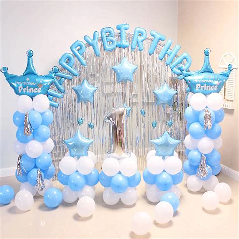wall simple birthday decoration  home  balloons pictures michael  pressley