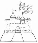 Dragon Flying Schloss Castillos Malvorlagen Castillo Zamki Kolorowanki Castles Dzieci Ecoloringpage Wydruku Castelos Letzte sketch template