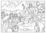 Sermon Mount Coloring Pages Printable Large sketch template