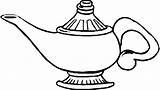 Coloring Teapot Clipart Lamp Cliparts Genie Book Clip Pages Kids Printable Library sketch template