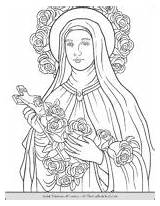 Therese Lisieux Saint sketch template