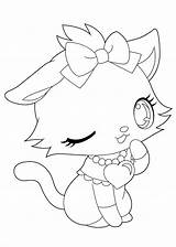 Coloring Cat Anime Pages Coloringbay sketch template